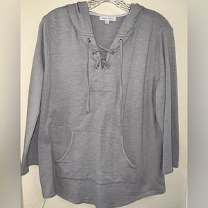 Honey Punch Light Gray Cowl Neck Sweater